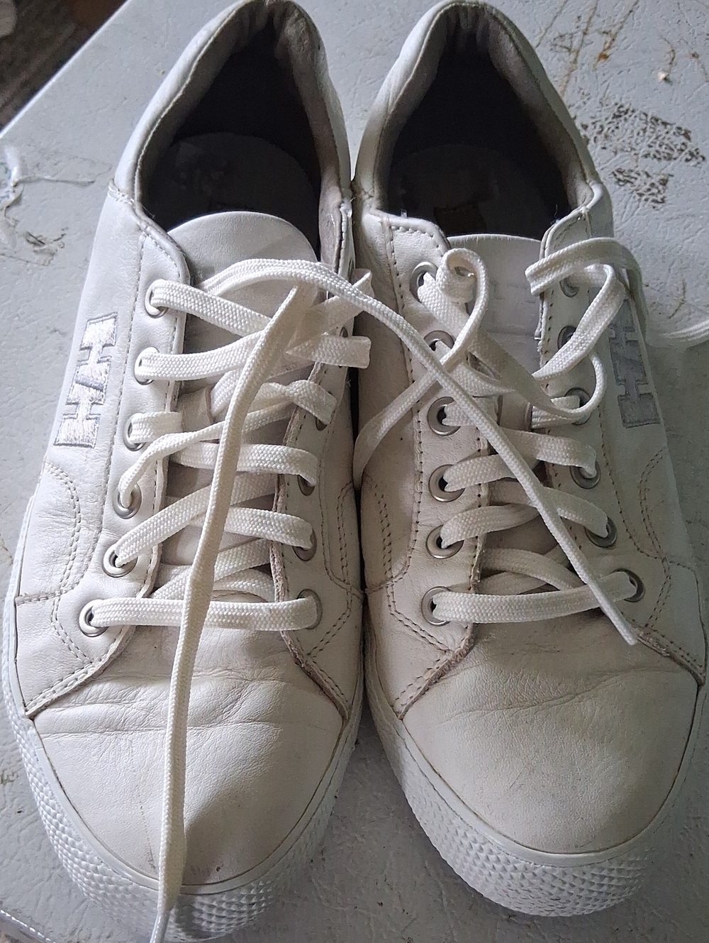 Helly hansen White Leather Low-Top Lace-Up Sneakers 8